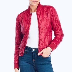 Romeo & Juliet Couture Quilted Bomber Jacket lightweight thin puffer size small